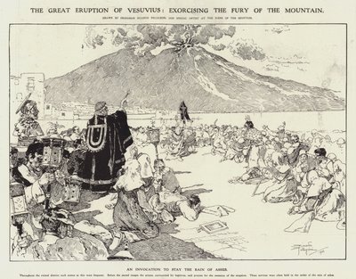 De grote uitbarsting van de Vesuvius: het bezweren van de woede van de berg door Riccardo Pellegrini