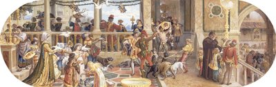 Een Florentijns Festival: Het Brengen van de Restjes naar de Dieren en de Tafel van de Armen door Ricciardo Meacci