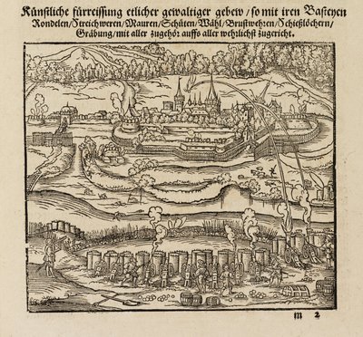 Aanval op een versterkte stad met kanonnen door John Pardon