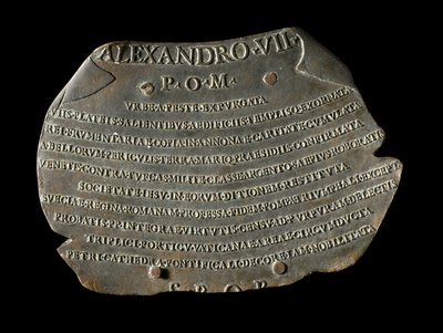 Middeleeuwse bronzen plaquette ter viering van het uitsterven van de pest in Rome door John Pardon