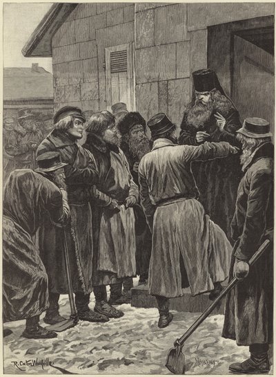 De hongersnood in Rusland (gravure) door Richard Caton II (after) Woodville