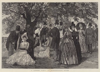 Een tuinfeest in Marlborough House door Richard Caton Woodville junior