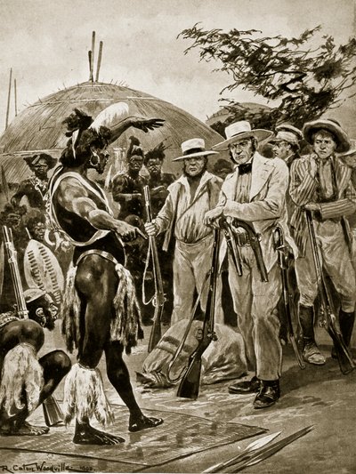 De Britten in Natal, 1824, illustratie uit 