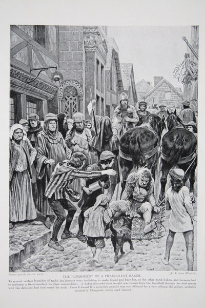 De straf van een frauduleuze bakker, illustratie uit 