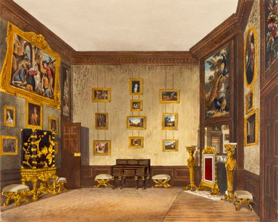 De schrijfkamer van de koning, Hampton Court, uit 