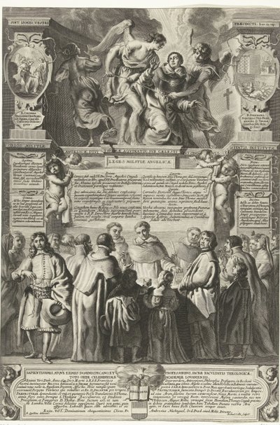 Instelling van de broederschap Militia Angelica Thomae Aquinatis, 1649 door Richard Collin