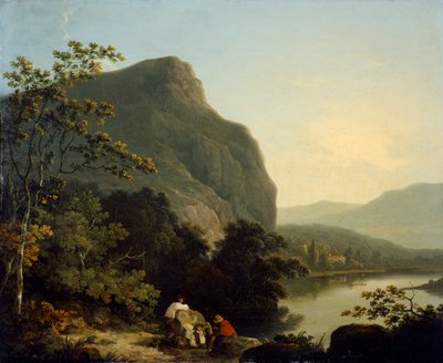 Klassiek Landschap met een Meer, 1788 door Richard Corbould
