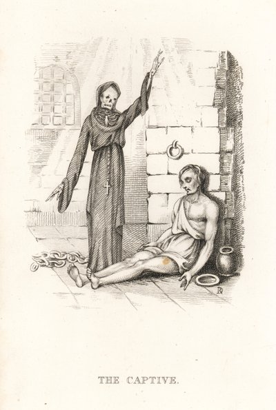 Het skelet van de Dood en de gevangene door Richard Dagley
