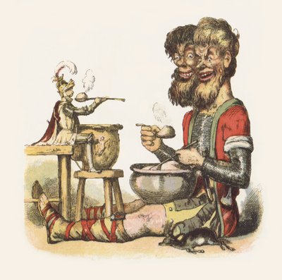 Illustratie voor Jack The Giant Killer door Richard Doyle