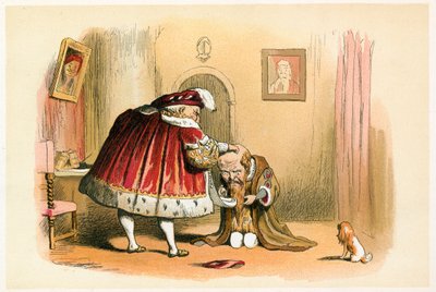 Koning Hendrik VIII en een lid van het parlement door Richard Doyle