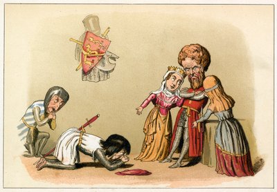 Koning Jan onderwerpt zich aan zijn broer Koning Richard door Richard Doyle