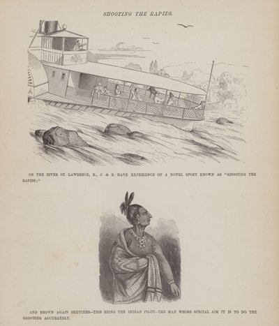 Pagina uit The American Tour of Messrs Brown, Jones and Robinson (gravure) door Richard Doyle