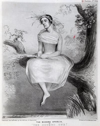 De moderne Ophelia, of De Verdoemde, 1845 door Richard Doyle