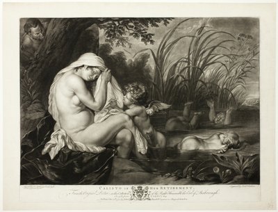 Calisto in haar terugtrekking door Richard Earlom