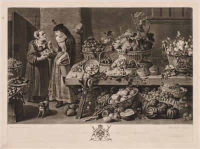 De Vier Markten: De Fruitmarkt, 1775 door Richard Earlom