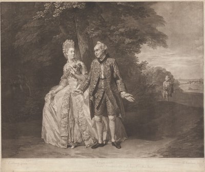 Thomas King en Sophia Baddely in "The Clandestine Marriage" door Richard Earlom