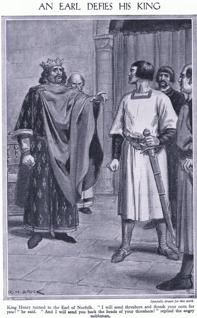 Een graaf tart zijn koning. De graaf van Norfolk en koning Hendrik door Richard Henry Brock