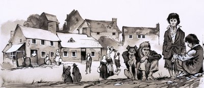 Een man achtervolgd door armoede: Richard Cobden (gouache op papier) door Richard Hook