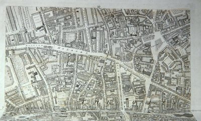 Plan van de stad Londen, gepubliceerd 1813 door Richard Horwood