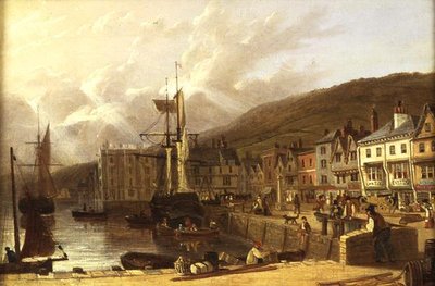 Uitzicht op Dartmouth, Devon door Richard Hume Lancaster
