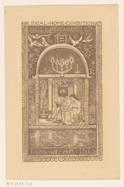 Omslagontwerp voor: Catalogus van de Ideal Home Exhibition, 1912 door Richard Nicolaüs Roland Holst