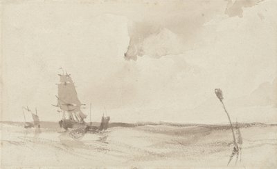Een zeegezicht door Richard Parkes Bonington