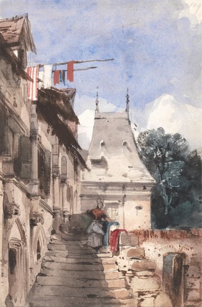 Abdij St-Amand, Rouen door Richard Parkes Bonington
