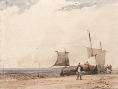 Strandscène door Richard Parkes Bonington