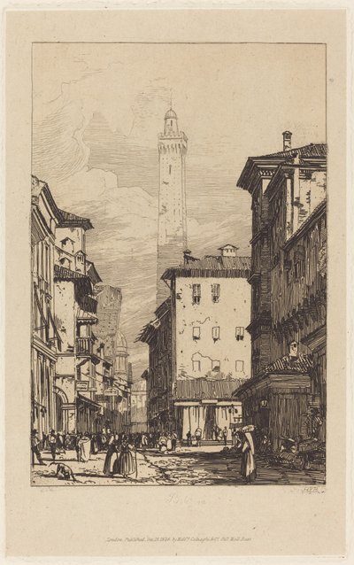 Bologna door Richard Parkes Bonington