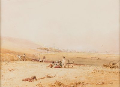 Le Treport gezien vanuit de richting van Eu door Richard Parkes Bonington