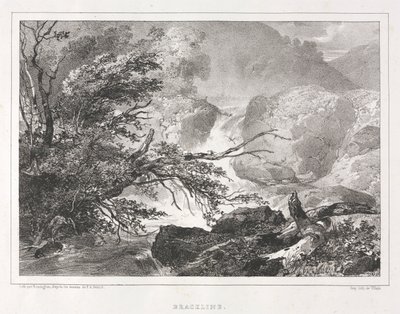 Schilderachtige uitzichten van Schotland: Brackline, 1826 door Richard Parkes Bonington