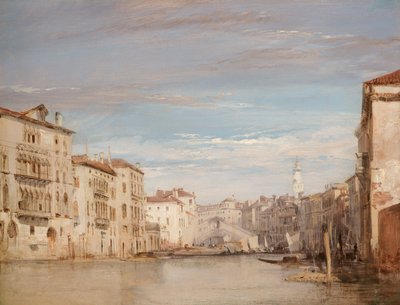 Het Canal Grande, Venetië, richting de Rialto door Richard Parkes Bonington