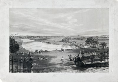 Avenham  Miller Park, ca. 1870 (getinte litho op papier) door Richard Parminter Cuff