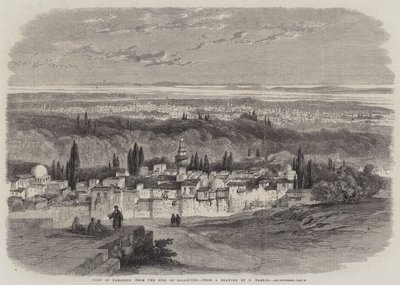 Uitzicht op Damascus vanaf de Heuvel van Salahiyeh door Richard Principal Leitch