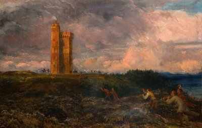 Het afvuren van het baken door Richard Redgrave
