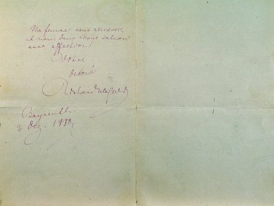 Handgeschreven brief van Richard Wagner aan Luigi Mancinelli, 3 december door Richard Wagner