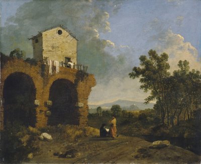 Villa van Hadrianus, nabij Tivoli door Richard Wilson