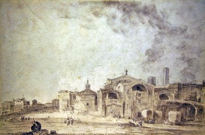 De Baden van Diocletianus, Rome door Richard Wilson
