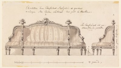 Tekening, Ontwerp voor een vertrouwenspersoon, ca. 1780 door Richard de Lalonde