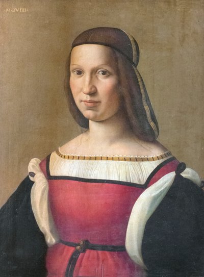 Portret van een vrouw door Ridolfo Ghirlandaio