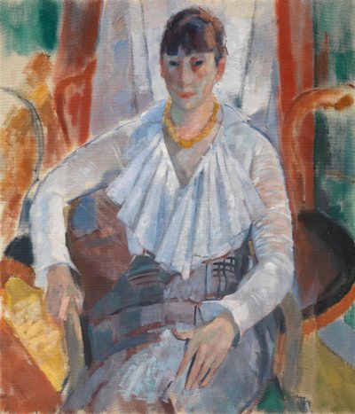 Frau in Weiß door Rik Wouters