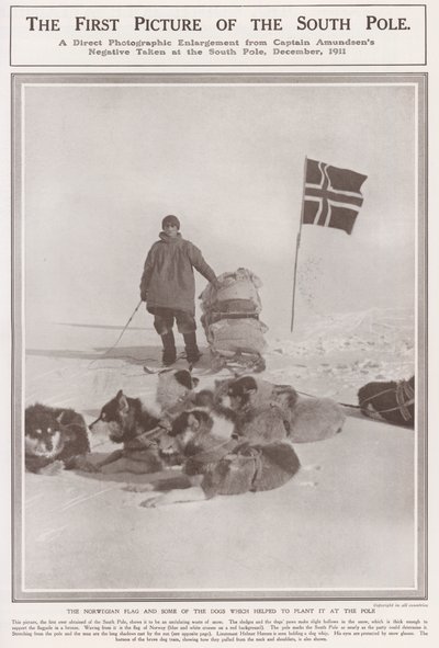 De Eerste Foto van de Zuidpool door Roald Engelbergt Gravning Amundsen