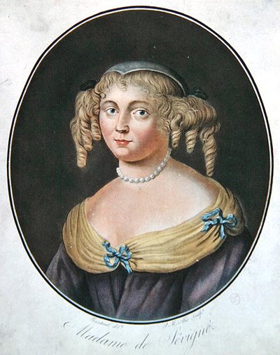 Portret van Madame de Sevigne door Robert (after) Nanteuil