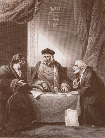 Henry VII met Empson en Dudley, gegraveerd door A.H. Payne door Robert (after) Smirke