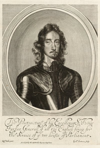 Sir Thomas Fairfax, ca. 1645 door Robert (after) Walker