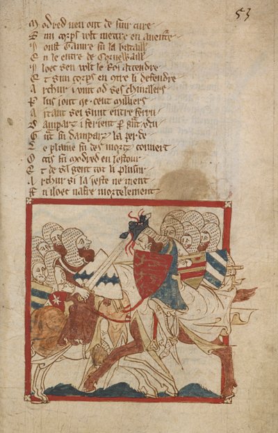 Arthur dodelijk gewond, illustratie uit 