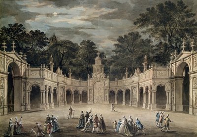 De verlichting bij Buckingham House voor de verjaardag van koning George III, 4 juni 1783 door Robert Adam