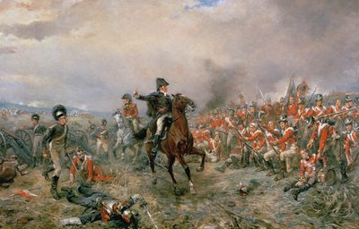 De Hertog van Wellington bij Waterloo door Robert Alexander Hillingford