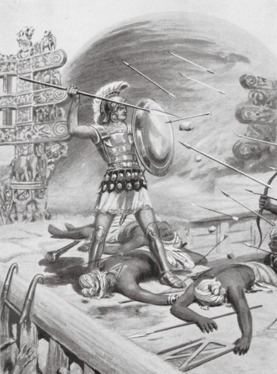 Een prestatie van Alexander de Grote, 326 v.Chr. door Robert Ambrose Dudley