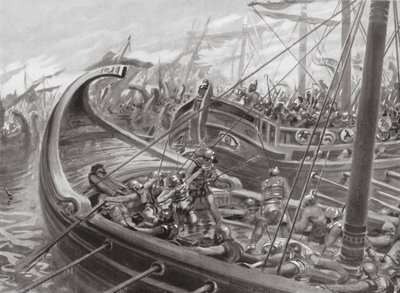 De Phocaeïsche vloot verslaat de Carthagers door Robert Ambrose Dudley